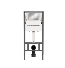Система инсталляции для унитазов Ceramicanova Balance CN121002CH кнопка Square глянцевый хром