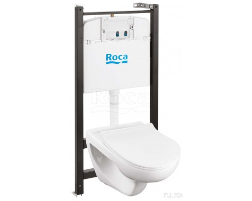 Roca 7.8931.0.501.0 Victoria !БЕЗ КНОПКИ! подвесной унитаз Rimless+инсталляция+ slim сиденье 893105010