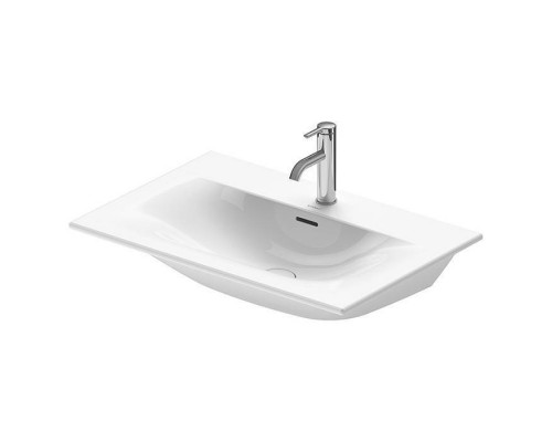 Duravit Happy D.2 Plus Раковина подвесная, 73х49см., с 3 отв., выпуск с керамической крышкой, WonderGliss, цвет: белый. 23447300301