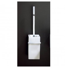 Decor Walther DW 6201 Туалетный ершик h44см, подвесной, фарфор, цвет: белый / хром. 0840600