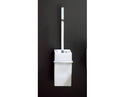 Decor Walther DW 6201 Туалетный ершик h44см, подвесной, фарфор, цвет: белый / хром. 0840600