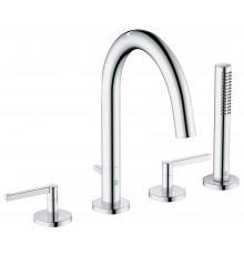 Kludi 20 425 0515 Nova Fonte Puristic Смеситель на борт ванны, на 4 отв., Кер. 90°, Комплект 204250515