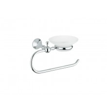 RE 239.52 GOLD Полотенцедержатель с мыльницей, сатиновое стекло, золото RE23952