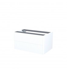 Тумба под раковину без столешницы IDDIS Aiger 80 подвесная, матовая белая soft touch