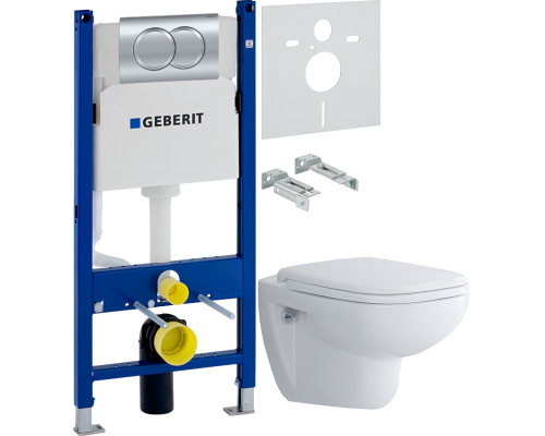Комплект Унитаз подвесной Duravit D-code 45700900A1 безободковый + Инсталляция Geberit Duofix Delta 458.149.21.1 с кнопкой смыва, хром + Шумоизоляция 156.050.00.1 Комплект Унитаз подвесной Duravit D-code 45700900A1 безободковый + Инсталляция Geberit Duofix Delta 458.149.21.1 с кнопкой смыва, хром + Шумоизоляция 156.050.00.1
