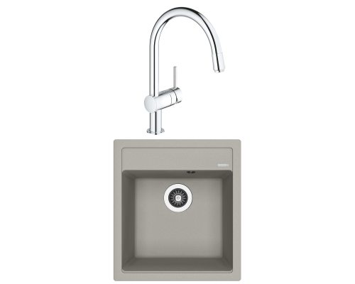 Комплект Мойка Florentina Липси 460 грей + Смеситель Grohe Minta 3291800E хром