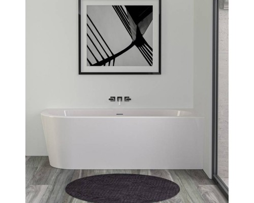 KNIEF Wall Corner L Ванна пристенная с монтажом в правый угол 180х80х60см, с щелевым переливом, со  слив-переливом, цвет: белый. 0100-091-06,  0100-277-L