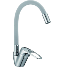 Смеситель для кухни D-lin D150628-2C с гибким изливом, серый