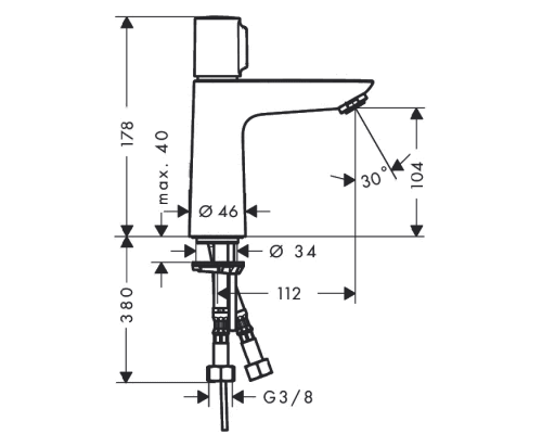 Hansgrohe Talis Select E Смеситель для раковины 240, однорычажный, с донным клапаном, цвет: хром. 71751000 Hansgrohe Talis Select E Смеситель для раковины 240, однорычажный, с донным клапаном, цвет: хром. 71751000