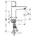 Hansgrohe Talis Select E Смеситель для раковины 240, однорычажный, с донным клапаном, цвет: хром. 71751000