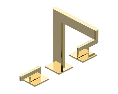 THG ICON-X TITANE A MANETTES Смеситель для раковины, 3 отв., с донным клапаном, цвет: полированное золото. U7K-F01-151 THG ICON-X TITANE A MANETTES Смеситель для раковины, 3 отв., с донным клапаном, цвет: полированное золото. U7K-F01-151