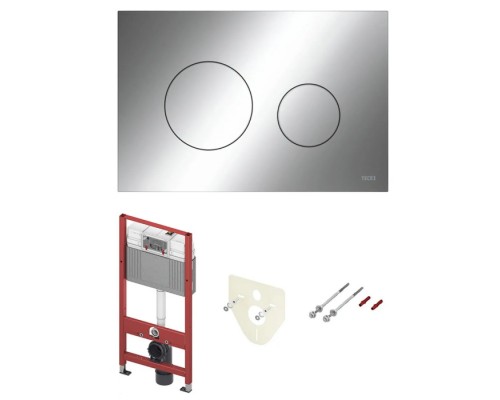 TECE Комплект TECEbase 3.0 c кронштейнами, звукоизоляцией, панелью смыва TECEloop, цвет: хром глянцевый. N500921