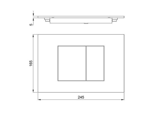 Almar Клавиша двойного смыва для бачков Geberit/TECE, цвет: белый матовый. E330001.MW