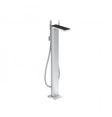 Axor MyEdition Смеситель для ванны напольный, на 1 отв., излив 245мм, внешняя часть, цвет: хром/черное стекло. 47440600