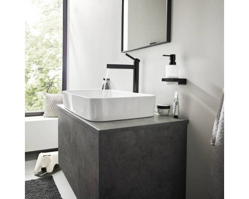 Hansgrohe AddStoris Диспенсер для жидкого мыла, цвет: черный матовый. 41745670 Hansgrohe AddStoris Диспенсер для жидкого мыла, цвет: черный матовый. 41745670