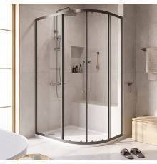 Душевой уголок Cezares Relax RELAX-304-RH-2-120/90-C-GM 120x90, профиль оружейная сталь