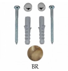 SIMAS Комплект вертикальных крепежей для унитаза/биде с заглушками цвета бронза. F90br