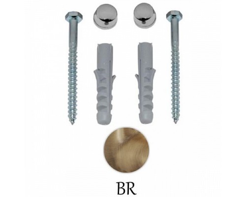SIMAS Комплект вертикальных крепежей для унитаза/биде с заглушками цвета бронза. F90br