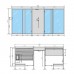 Effegibi Yoku Spa Glass СаунаХаммам 444x170х217см, пристенная, цвет: чёрный орех/Fior di Bosco Tortora. YO 90 32 0004
