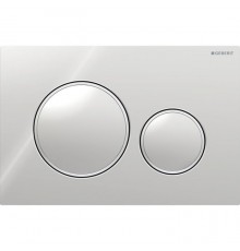 Geberit Sigma20 Клавиша для двойного смыва, круглая, цвет: хром/матовый хром. 115.882.KH.1