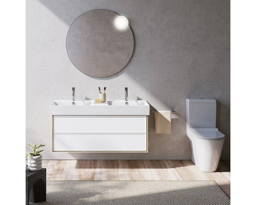 Catalano Premium Раковина двойная 120х47см, подвесная, без отв., цвет: белый глянцевый. 0221220001