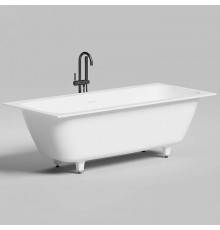 Salini Orlanda Axis KIT Встраиваемая ванна на ножках 180х80х60cм., UpDown, сифон, интегрированный слив-перелив, материал: S-Sense, цвет: белый глянцевый. 103312G