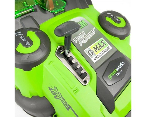 Газонокосилка аккумуляторная Greenworks G40LM49DB Twin Force (без АКБ и ЗУ) Газонокосилка аккумуляторная Greenworks G40LM49DB Twin Force (без АКБ и ЗУ)