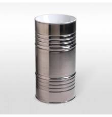 Kerasan Artwork Barrel Раковина 45х90 см, без отв., напольная, слив в пол, в комплекте сифон, цвет: белый / платина. 4742K44