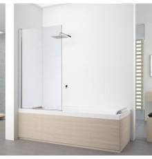 Novellini Young  Шторка на ванну 85х151,6см., DX/SX, стекло прозрачное, цвет: хром. Y21V85-1K