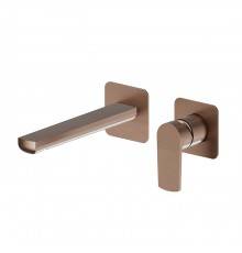Newform Haka Смеситель для раковины, настенный, без донного клапана, цвет: PVD brushed copper bronze. 72026E.59.067