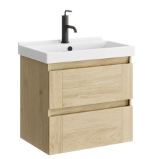 AQ AST0106DD Astrid Тумба подвесная с двумя ящиками, дуб давос, 568х400х540 мм AST0106DD