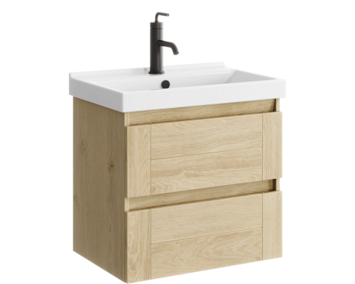 AQ AST0106DD Astrid Тумба подвесная с двумя ящиками, дуб давос, 568х400х540 мм AST0106DD