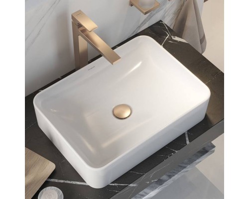 Hansgrohe Xuniva Q Раковина-чаша 55х40см., без отв., накладная, без перелива, цвет: белый. 60168450
