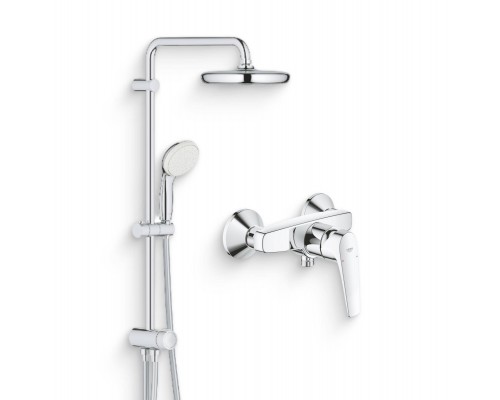 Душевой комплект Смеситель для душа Grohe BauFlow 23632000 + Стойка New Tempesta System 26381001