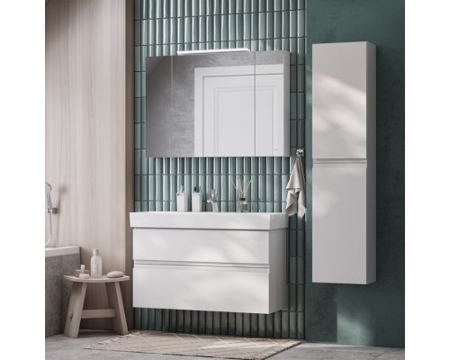 Roca Oleta Зеркальный шкаф 100х70см, c LED-светильником, цвет: белый. A857648806
