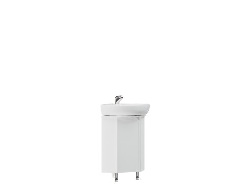 Тумба с раковиной Corozo Сириус 40 угловая, напольная, белая