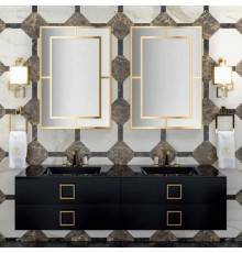 Oasis Daphne Композиция №31 Комплект мебели подвесная, 174х52.5хh220см, цвет: glossy Black/золото.