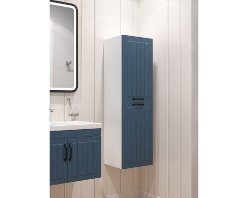 Шкаф-пенал для ванной DIWO Сочи подвесной, синий