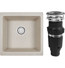 Комплект Мойка кухонная Granula 4451, пирит + Измельчитель Bone Crusher BC 610-AS