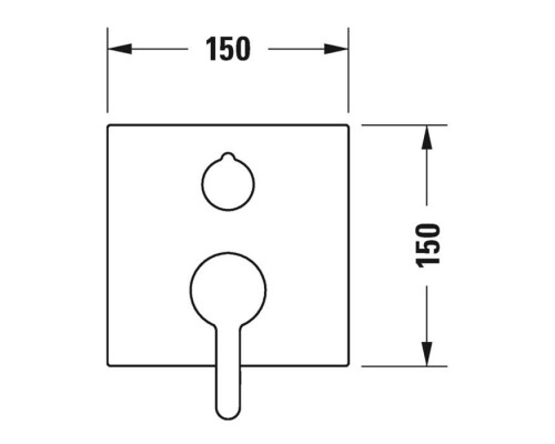 Duravit C.1 Смеситель для ванны, встраиваемый, с переключателем и обратным клапаном, цвет: хром. C15210017010,  GK0900000000