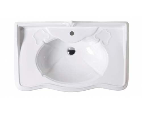 Azzurra Jubilaeum Раковина 90x56xH32 см, с пьедесталом 27xH68 см, 3 отв., цвет: Bianco lucido. JUCLT0000000BI/(JUB300 bi),  JULP0905500TBI/(JUB200/90T bi)*3