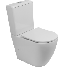 Унитаз-компакт BelBagno Sfera-r BB2141CP-TOR безободковый, крышка BB2031SC с микролифтом, бачок BB2141T