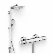Душевой комплект Термостат Hansgrohe Ecostat Comfort 13116000 для душа + Стойка Crometta E 240 1jet Showerpipe Reno 27289000 EcoSmart
