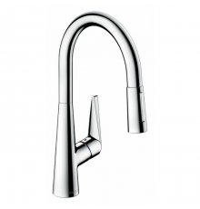 Hansgrohe Talis S, Смеситель для кухни, с выдвижным душем, Цвет: хром. 72813000