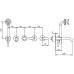 Fantini Icona Deco Смеситель для ванны, встраиваемый, цвет: хром. 53 02 R119B