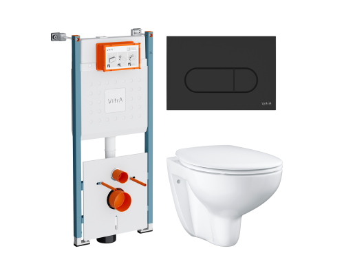 Комплект Унитаз подвесной Grohe Bau Ceramic 39351000 безободковый, альпин-белый + Инсталляция VitrA V-Fix Core 732-5800-01PV + Кнопка Root Round 740-2211 черная матовая Комплект Унитаз подвесной Grohe Bau Ceramic 39351000 безободковый, альпин-белый + Инсталляция VitrA V-Fix Core 732-5800-01PV + Кнопка Root Round 740-2211 черная матовая