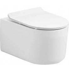 Унитаз подвесной Art Max Rimini AM204CHR/SC безободковый, с микролифтом, белый