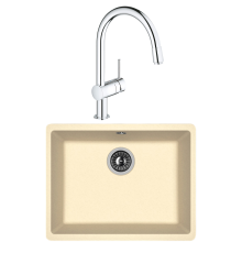 Комплект Мойка Florentina Вега 500 шампань + Смеситель Grohe Minta 3291800E хром
