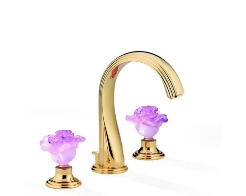 THG Rose Смеситель для раковины, 3 отв., цвет: золото. U5J-F01-151 THG Rose Смеситель для раковины, 3 отв., цвет: золото. U5J-F01-151