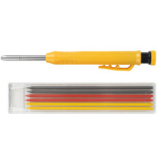 Карандаш строительный автоматический, 6 сменных грифелей FIT 04321